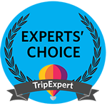 Bright blue TripExpert's Experts' Choice award | Brewster By the Sea Cape Cod Inn | Brewster, MA